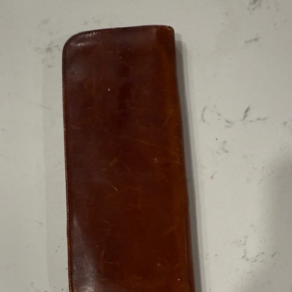 Vintage Brown Leather Card Wallet